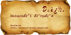 Dolezsál Árpád névjegykártya